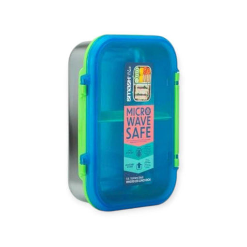 Picture of SMASH LUNCHBOX STAINLESS STEELE HINGED LID 1.8LTR BLUE